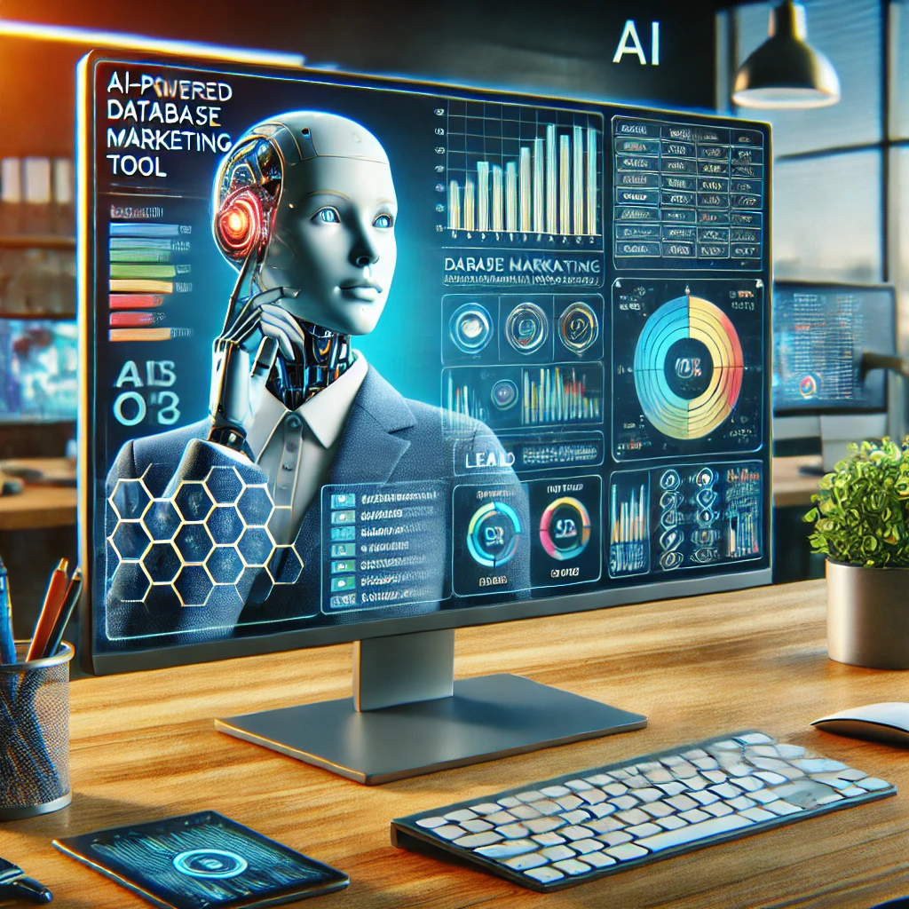 -realistic-depiction-of-an-AI-powered-database-marketing-tool-interface.-The-design-showcases-a-modern-workspace-with-a-sleek-digital-dashboard-on-a-